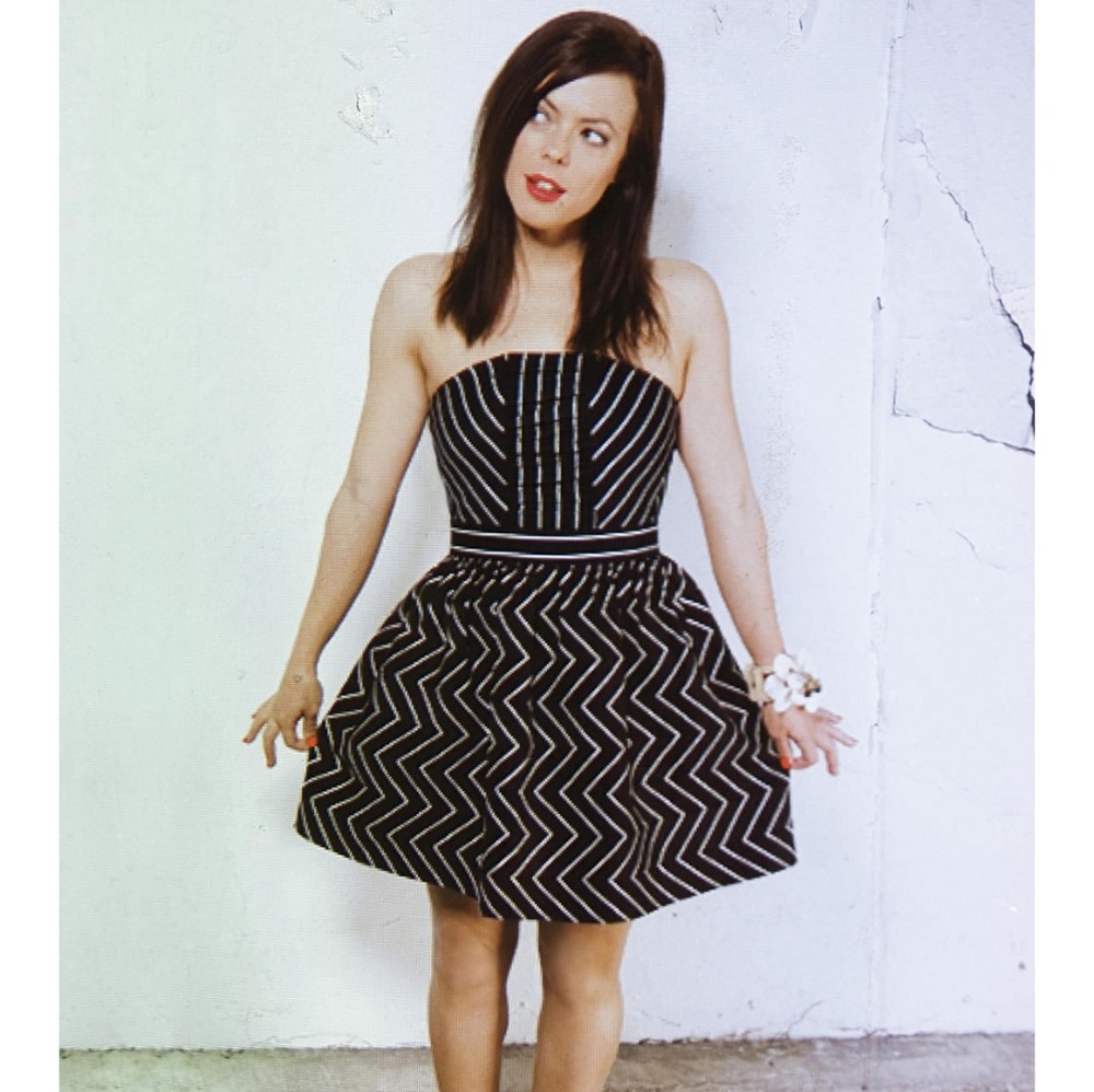 Anthropologie Nadia Nour Zig Zag Dress EUC